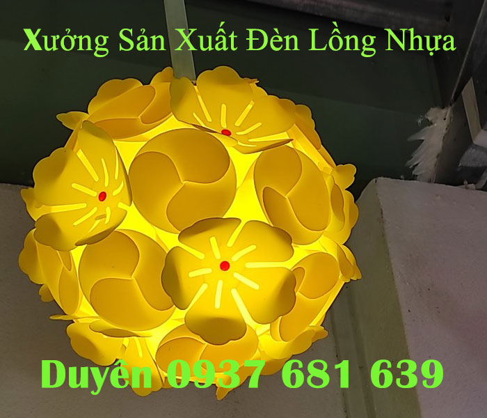 Đèn Lồng Tú Cầu Hoa Mai- Hoa Đào 1 Bông 33cm