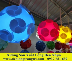 Lồng Đèn Nhựa Tú Cầu -Tròn 30cm