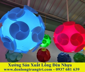 Lồng Đèn Nhựa Tròn - Tú Cầu 22cm