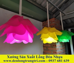 Lồng Đèn Nhựa Hoa Hồng 30cm